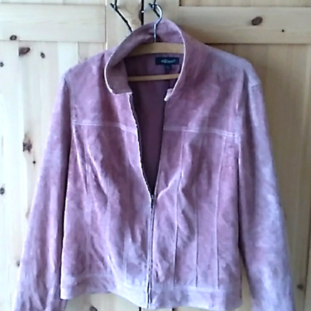 βοΈ Willi Smith Dusty Rose Suede Jacket size XL NPLVC - Picture 1 of 15